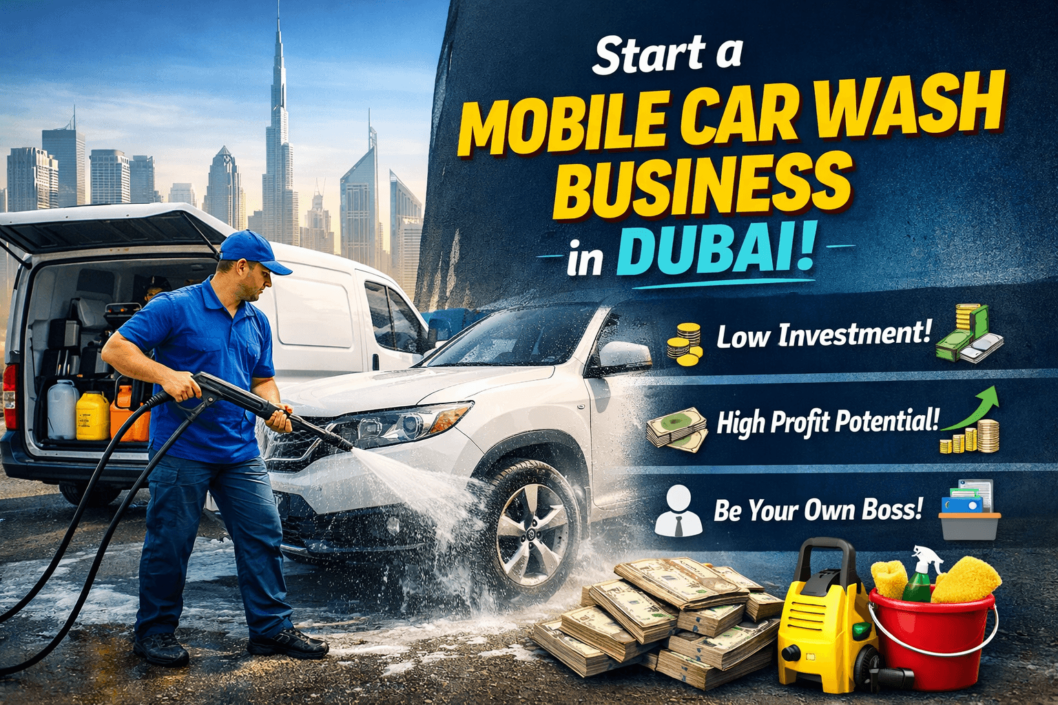 How to Start a Mobile Car Wash Business in Dubai with Low Investment